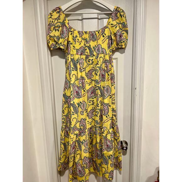 ZARA Floral Romantic Cottage Puff Sleeve MIDI Dress  Small Summer Vacation - Picture 5 of 7